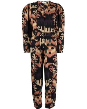 Ulla Johnson Nayeli Graphic-Print Jumpsuit - Black
