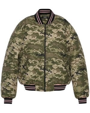 ANOUKI Camouflage-Print Bomber Jacket - Green