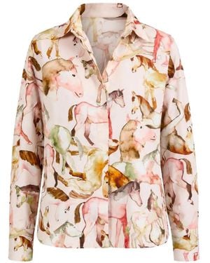 FARM Rio Equestrian-Print Shirt - White