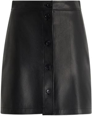 Bally Leather Mini Skirt - Black