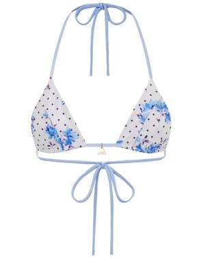 FAE SWIM Honey Bikini Top - Blue