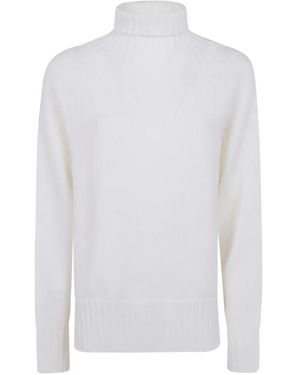 Drumohr Roll-Neck Drop-Shoulder Sweater - White