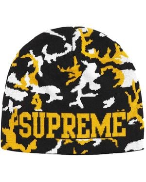 Supreme Bonnet Réversible À Imprimé Camouflage - Black