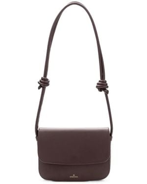 La Portegna Lucía Knotted-Strap Shoulder Bag - White