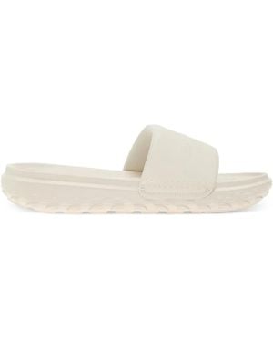 The North Face Never Stop Cush Embossed-Logo Slides - White