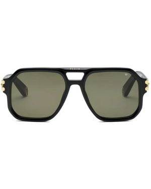 Philipp Plein Square-Frame Double-Bridge Sunglasses - Black