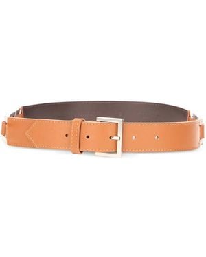 Alberta Ferretti Buckle-Fastening Leather Belt - White