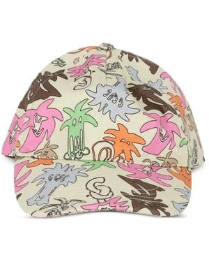 Palm Angels Patterned Hat - Natural