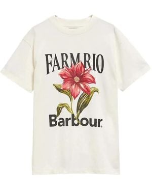 Barbour Farm Rio Floral-Print T-Shirt - White