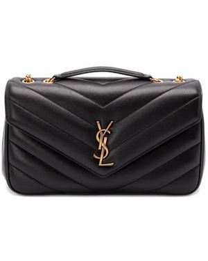 Saint Laurent Loulou Medium Shoulder Bag - Black