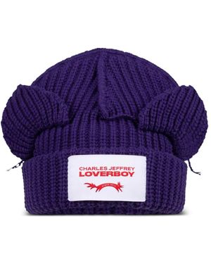 Charles Jeffrey Ears Beanie - Purple
