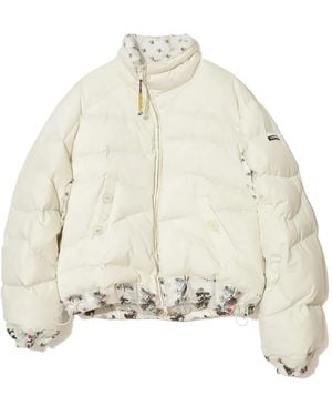 Undercover Floral-trim Puffer Jacket - ホワイト
