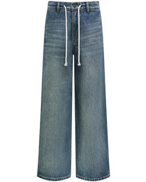 12 STOREEZ Mid-Rise Wide-Leg Jeans - Blue