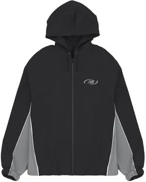 New Balance Veste Trackside À Design Tissé - Black