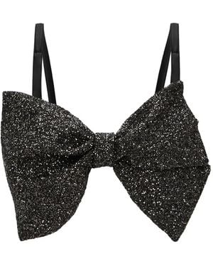Lika Bow-Embellished Cut-Out Blouse - Black