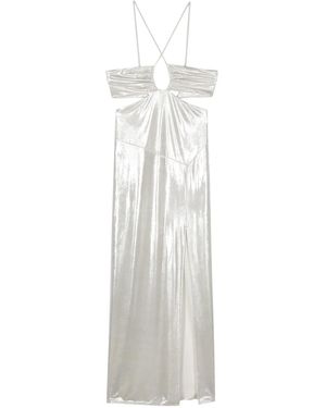 Patrizia Pepe Laminiertes Midikleid - Weiß