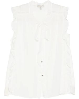 Shiatzy Chen Lace Chiffon Halter Top - White