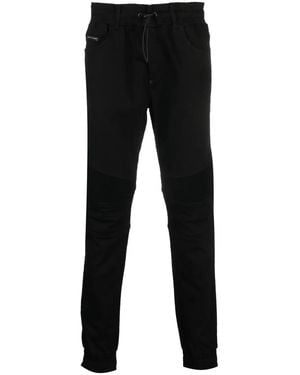 Philipp Plein パネル デニムイージーパンツ - ブラック