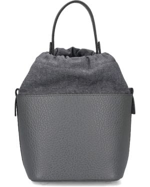 Maison Margiela Bolso bombonera 5AC con cordones - Gris
