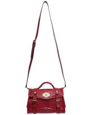 Mulberry Mini Alexa Snake-Effect Cross Body Bag - Red