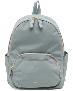 agnès b. Logo-Plaque Backpack - Grey
