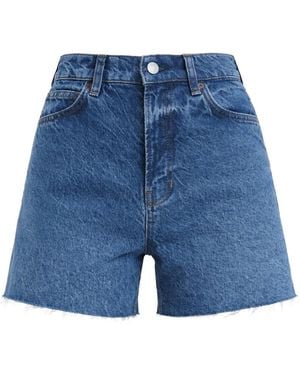 Reformation Saige High-Rise Shorts - Blue
