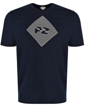 Pal Zileri Logo-Print Crew-Neck T-Shirt - Blue