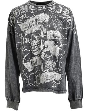 BREATH T-Shirt A Maniche Lunghe Con Stampa Teschio - Grigio