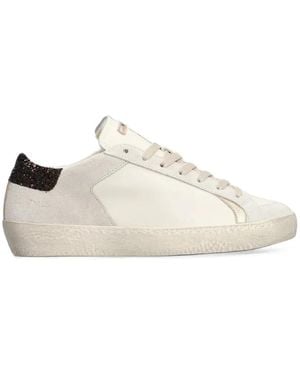 AMA BRAND Glitter-Detail Low-Top Trainers - White