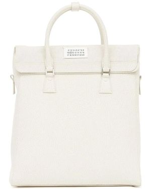 Maison Margiela 5Ac Leather Backpack - White