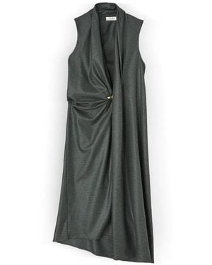 RETORI Wrap-Style Sleeveless Maxi Dress - Green