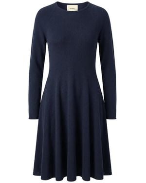 Lisa Yang Long-Sleeved A-Line Dress - Blue