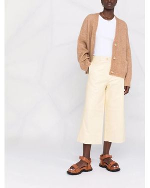 Holzweiler Pantalones Capri Con Corte Slim - Amarillo