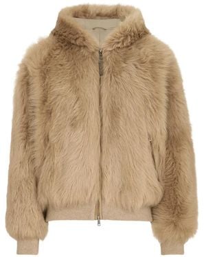 Brunello Cucinelli Hooded Jacket - Natural