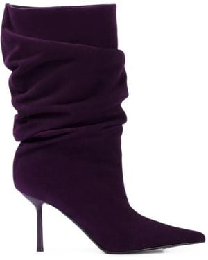 Le Silla Bella Slouchy Ankle Boots - Viola