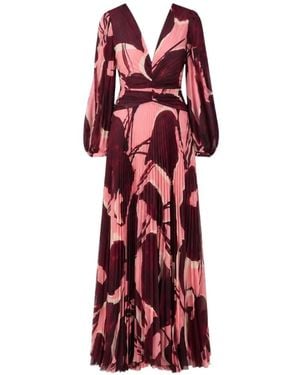 Charo Ruiz Pleated Maxi Dress - Red