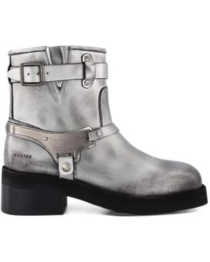 Nubikk Eve Maryn Buckle-Strap Ankle Boots - Grey