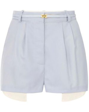 Elisabetta Franchi Shorts mit Falten - Blau