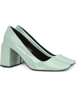 Sergio Rossi 80Mm Block Heel Court Shoes - Green
