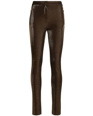 Roberto Cavalli Lurex Skinny Pants - Metallic