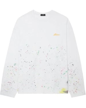 we11done T-Shirt A Maniche Lunghe - Bianco