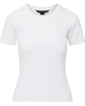 Veronica Beard Pruitt Ribbed Crew-Neck T-Shirt - White