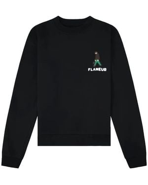 flâneur Blurred Stroller Sweatshirt - Black