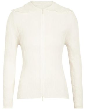 Issey Miyake Cardigan À Fermeture Zippée - White