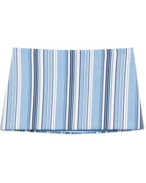 Frankie Shop Hera Striped Mini Kirt - Blue