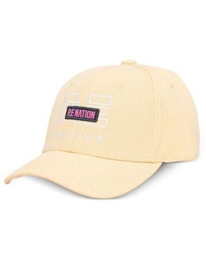 P.E Nation Logo-Patch Baseball Cap - Natural