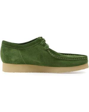 Clarks Chaussures Wallabee 2604 En Daim - Vert