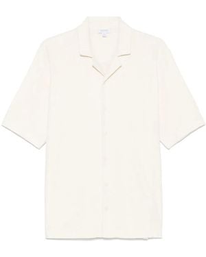 Sunspel Towelling Camp-Collar Shirt - White