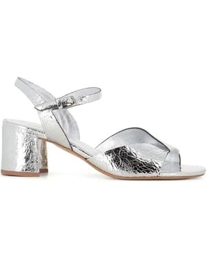 Roberto Del Carlo Sandalen im Metallic-Look - Weiß