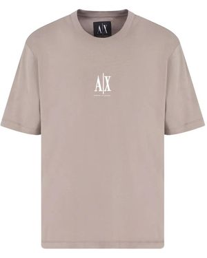 ARMANI EXCHANGE ロゴ Tシャツ - ナチュラル